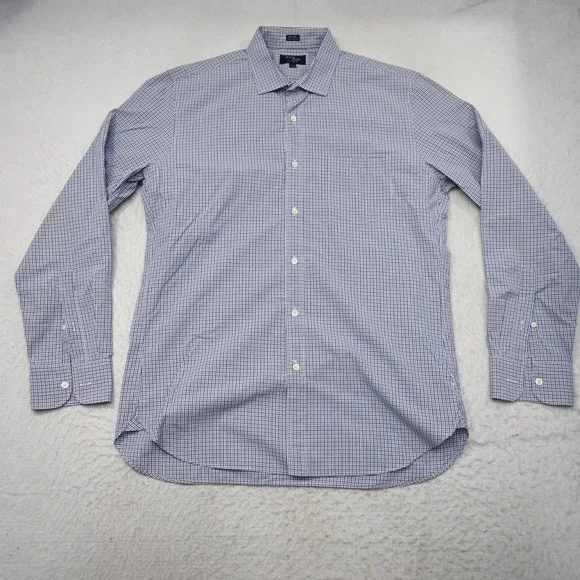 J.CREW Thompson Shirting Dress Shirt Plaid Long Sleeve Button Up Mens Large - Picture 5 of 10